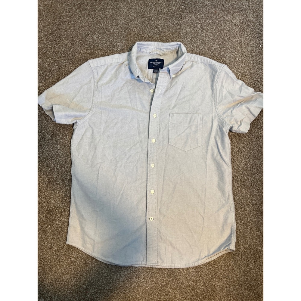 American Eagle Outfitters Men Classic Fit Short Sleeve Button Down Shirt M